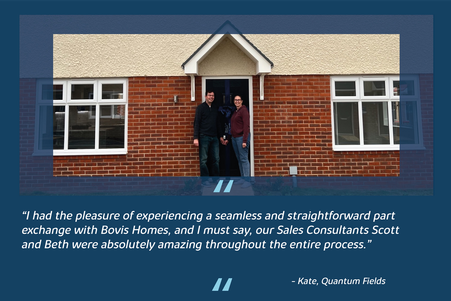 Customer is impressed with seamless and straightforward part exchange with Bovis Homes