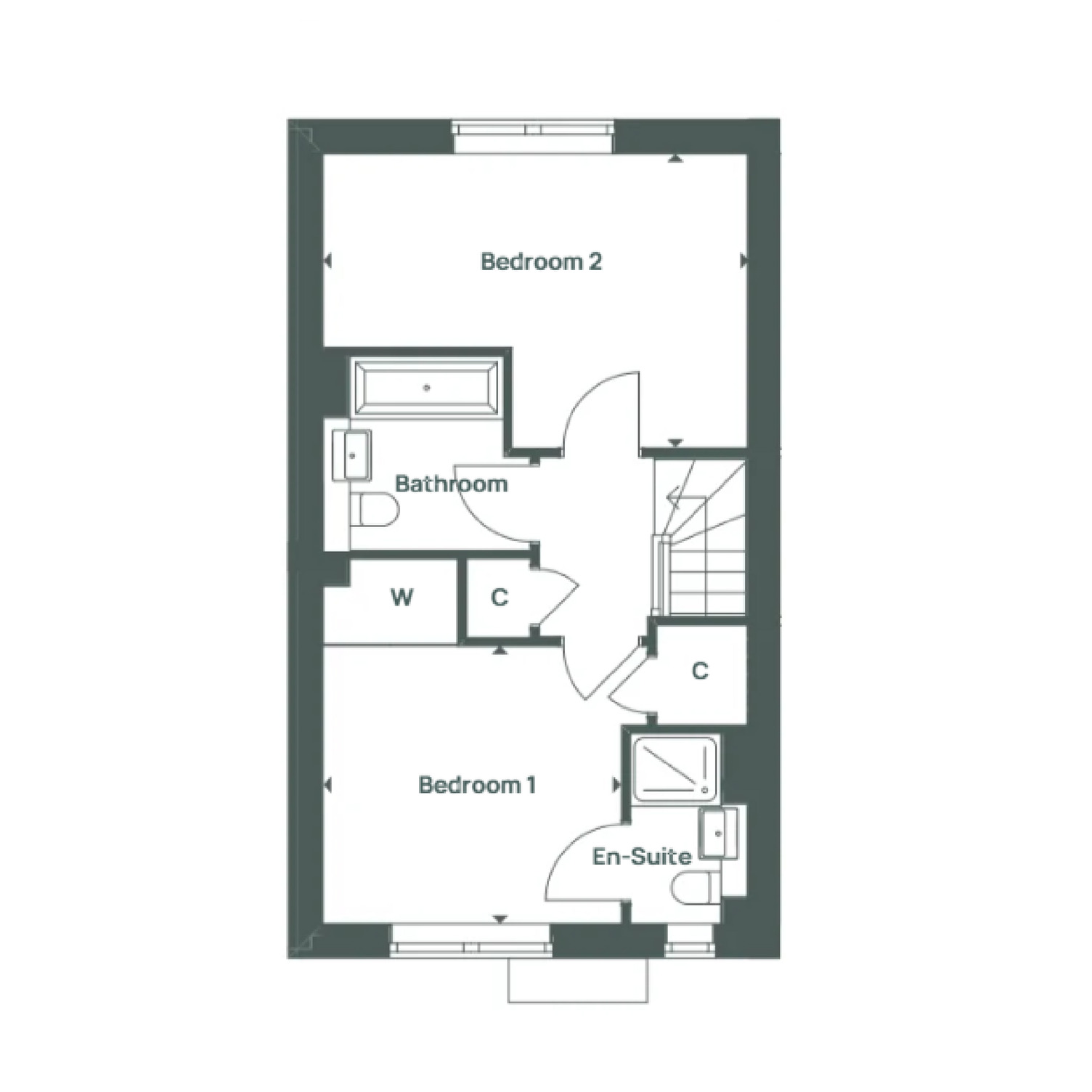 Coopers Hill 2 bed house variation plot 5,6 first floor-01-01